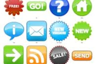 design 5 Exclusive Icons/Buttons for your site or apps just