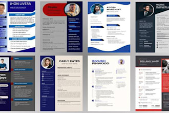 perform modern professional cv design and resume design