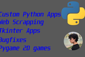 do python projects,web scraping,2d pygame games