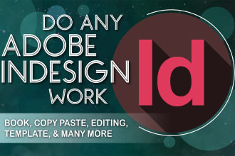 do any adobe indesign project