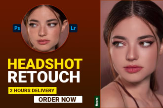 do high end headshot retouching, portrait, and photo editing with photoshop
