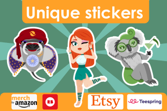 creative unique stickers set, items, phrases, emoji, clip art