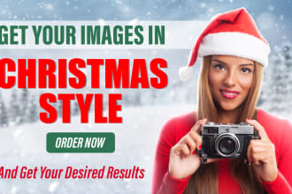 do christmas photo manipulation, photo editing, card designs