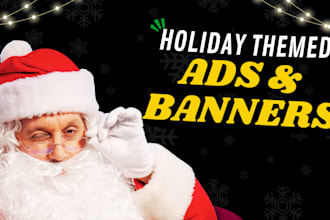 create holyday themed social media posts and banners