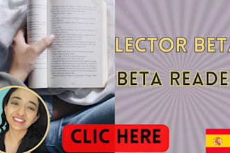 be your professional beta reader for your book in spanish