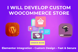 develop woocommerce store responsive wordpress ecommerce