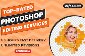 do any type of photoshop editing, photo manipulation in few hours