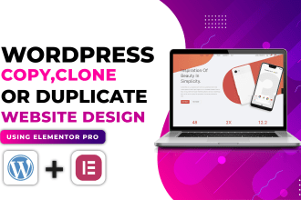 copy clone redesign or duplicate any wordpress website with elementor pro