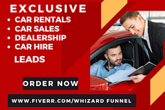 generate car rentals sales loan hire dealership tint repair replacement leads