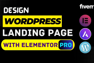 do responsive wordpress landing page squeeze homepage design by elementor pro