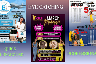 design stunning print ready flyer or postcard for you