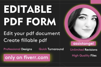create editable fillable pdf form