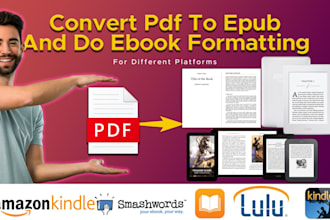 do ebook convert from PDF into epub and kindle formatting