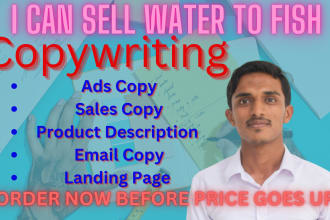 do ad copywriting, sales page, copywriting for product