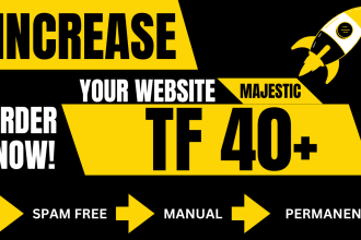 increase majestic trust flow tf 40 plus with SEO authority backlinks