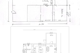 convert your hand sketch to PDF plan