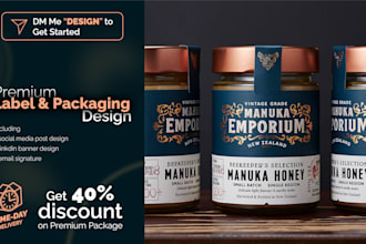 create packaging design, box design, pouch, label design