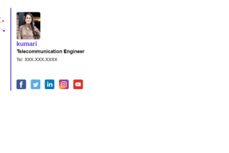 create custom HTML email signature for gmail and outlook