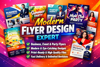 make business, event, party flyer design  and modern event flyer design