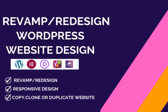 design, redesign, revamp, duplicate, copy, clone, or fix your wordpress website