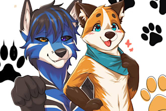 draw fursona, furry pfp or original furry character art