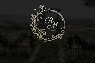 design wedding logo, wedding monogram or wedding initials