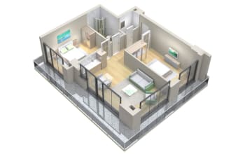 redraw floor plan for real estate agent