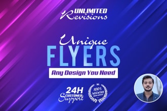 design event flyers, digital flyers, and social media flyers in 24 hours