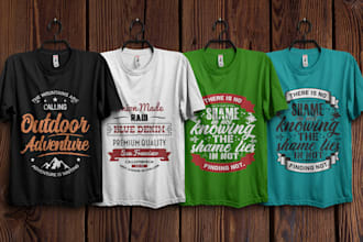 do typography and trendy t shirt design