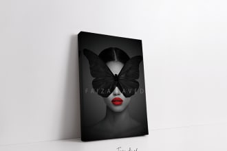 do realistic canvas mockups and frame wall art mockups for your image or photo