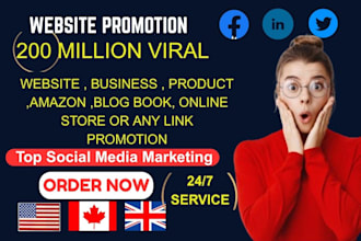promote your website, book, amazon, business  or anything