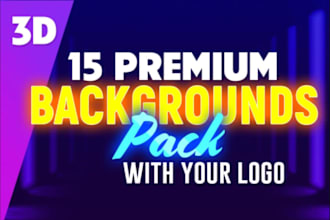 design high quality zoom virtual backgrounds with your logo