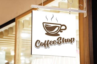 provide eye catchy coffee shop, restaurant, café, bar, food, cupcake logo