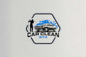do creative automotive auto detailing and car wash logo