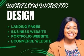 develop the custom webflow landing pages, webflow websites