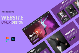 do web template design or website mockup in PSD or figma