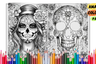 design a goth pfp or dark coloring book,sad and darkness