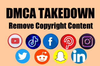 report copyright content on facebook,twitter,tiktok,youtube,instagram by dmca