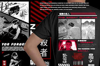 make you a japanese streetwear anime clothing design