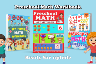 design kids math activity workbook for preschool kids