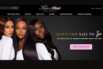 build hair extension shopify store beauty website wix hair extension website