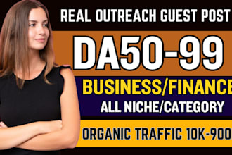 real outreach guest post on da50 to 90 websites dofollow
