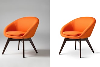 do furniture image editing, add shadow, retouching re color change service