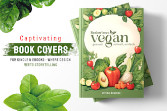 do custom book cover designs for kindle KDP or ebook cover
