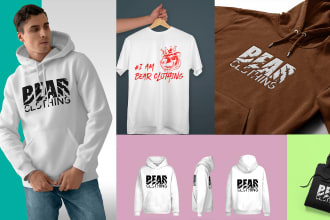 do modern, creative tshirts and streetwear  hoodies mockups