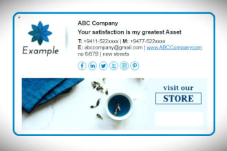 make clickable HTML email signature for gmail,outlook
