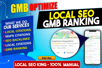 optimize gmb profile and website for local SEO backlinks and gmb maps ranking