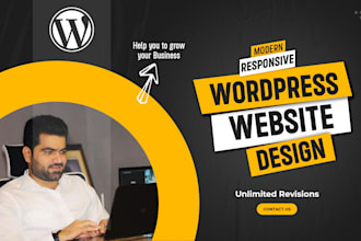 build wordpress website design or wordpress business website or blog