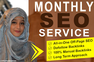provide monthly SEO service with authority dofollow backlinks for ranking