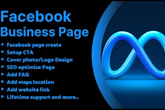 design, a facebook business page create and optimize